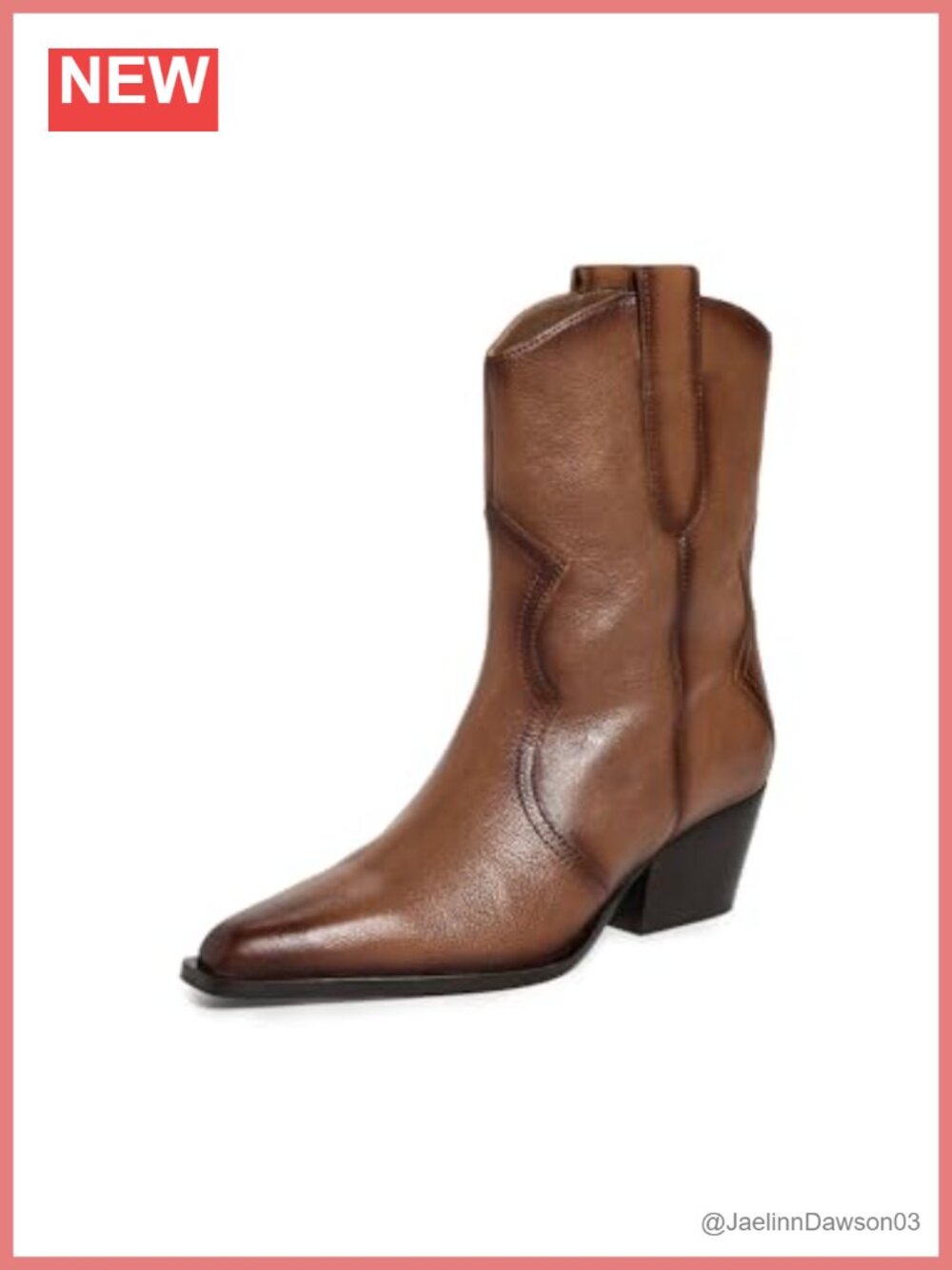 Free People Cat Nap Cowboy Boots Leather Mid-Calf Western Boots